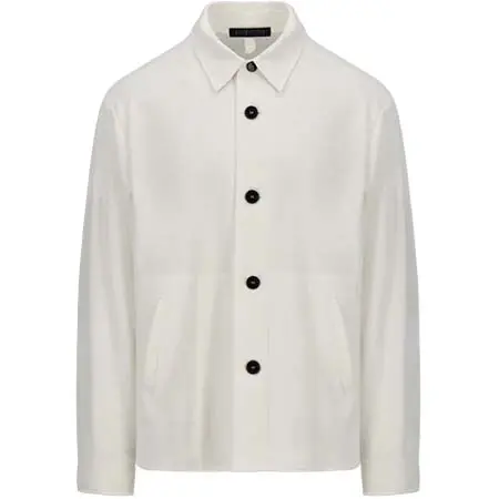 HARRIS WHARF LONDON(ハリスワーフロンドン) Shirt jacket honeycomb crafted with a Loro Piana fabric