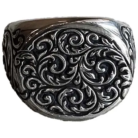 henson(ヘンソン) ENGRAVED ROUND SIGNET RING