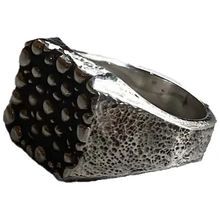 henson(ヘンソン) SQUARE STINGRAY SIGNET RING