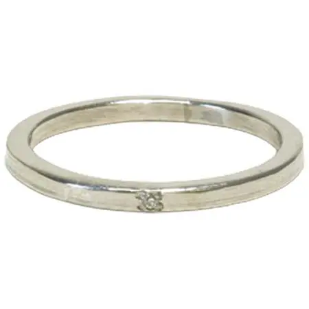 hirondelle et pepin(イロンデールエペパン) pr-56 プラチナ1pダイヤ 角リング