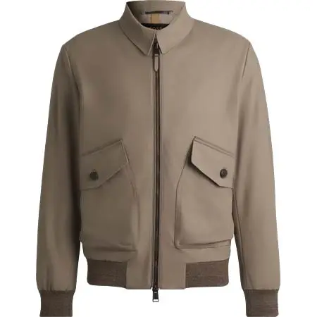 HUGO BOSS(ヒューゴボス) ストレッチコットン ジャケット リブトリム