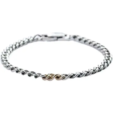 idealismsound(イデアリズムサウンド) 10K Yellow Gold シルバー チェーン ブレスレット