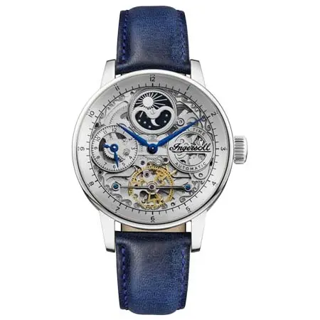 Ingersoll(インガソール) インガソール ザ ジャズ オートマチックウォッチ シルバーダイヤル ブルーレザー