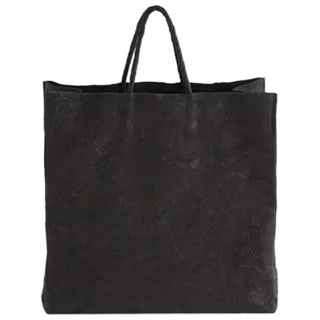 irose(イロセ) PAPER LEATHER TOTE BAG – L ( L.BROWN / BLACK )