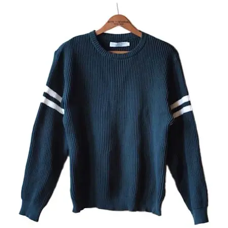 ISLAND KNIT WORKS(アイランドニットワークス) Spike / 変形鹿の子柄 Cotton Knit, Green