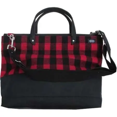 JACK SPADE(ジャックスペード) DIPPED COAL BAG トートバッグ　フランネルチェックred