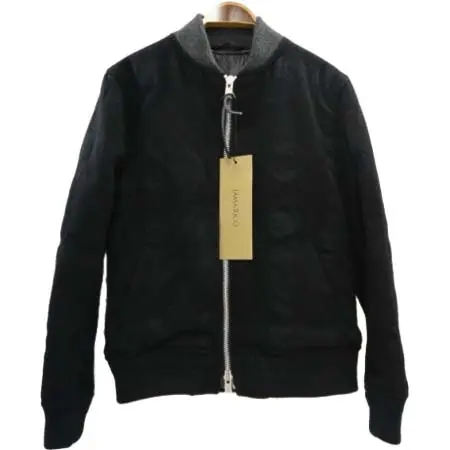 JAMA RICO(ジャマリコ) Shadow Check Pudding Flight Jacket BLACK