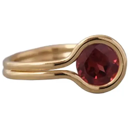 januka(ヤヌカ) ROUND EAR CUFF Garnet［Siver］イヤーカフ