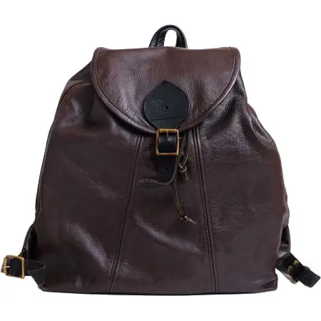 Jas-M.B.(ジャスエムビー) 牛革 ヴィンテージ加工 ダークブラウン リュック