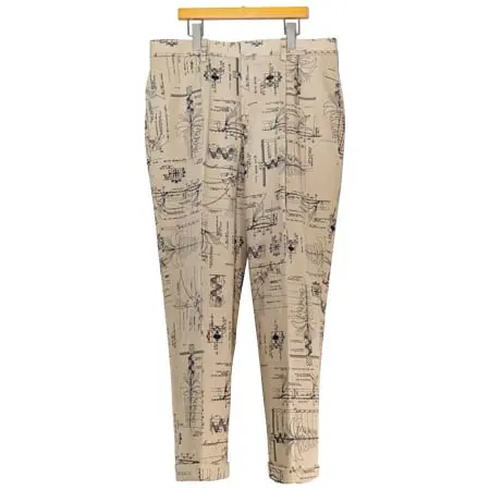 Jipijapa(ヒピハパ) ワンタックトラウザーズ(プリントチノ)