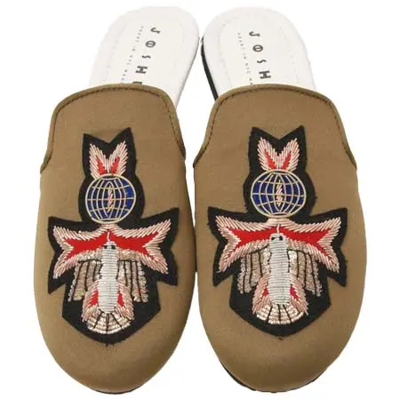 JOSHUA SANDERS(ジョシュアサンダース) 10262 CREST 刺繍バブーシュ