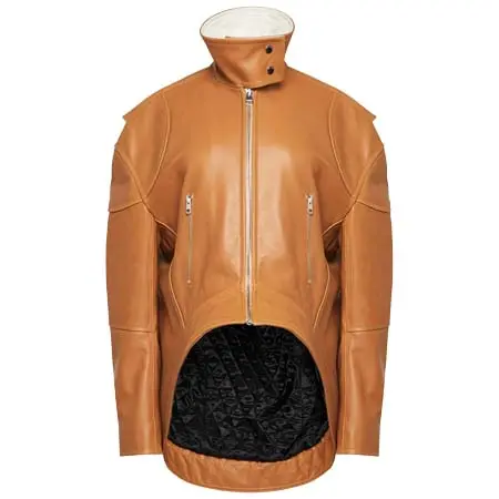 J.W.ANDERSON(ジェー ダブリューアンダーソン) カーブレザーヘム ハイネック ジャケット