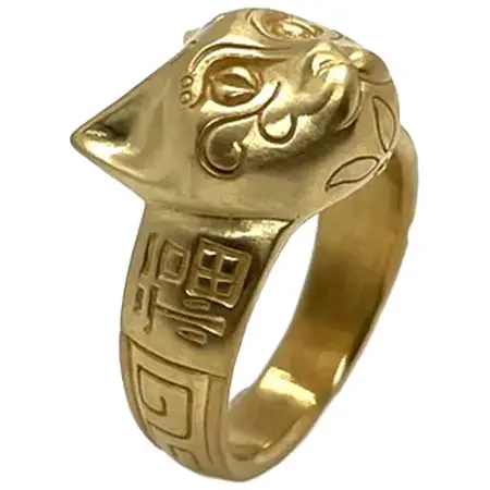 Kalico Lucy(カリコルーシー) 黄金のちゅうかな福囍猫 K18YG