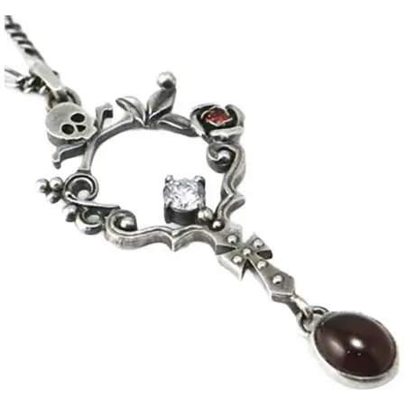 Kalico Lucy(カリコルーシー) バラドクロクロスペンダント TOP　ガーネット