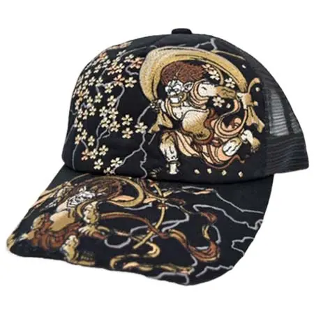 絡繰魂(カラクリタマシイ) 刺繍メッシュキャップ