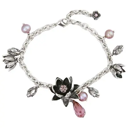 KONRON(コンロン) KRB0758-Cz プリンセス ブレスレット/キュービックジルコニア/ローズピンク