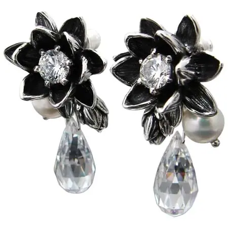 KONRON(コンロン) KRE0537-Cz プリンセス ピアス/クリア