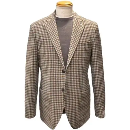 L.B.M.1911(エルビーエム1911) ”2666 Regular” カシミア混ウール・ガンクラブチェック・テーラードジャケット