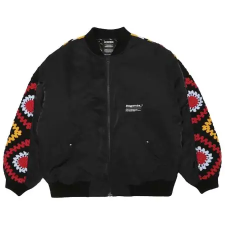 LEGENDA(レジェンダ) Crochet Knit Bomber Jacket[LEJ260]