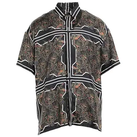 LES HOMMES(レゾム) 柄入りシャツ