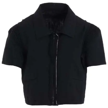 LIMI feu(リミフゥ) LIGHT DENIM FRILLED SHORT JACKET