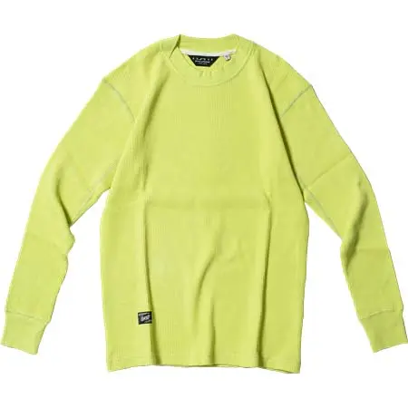 LOST CONTROL(ロストコントロール) Organic Waffle LS Pullover -Plain-