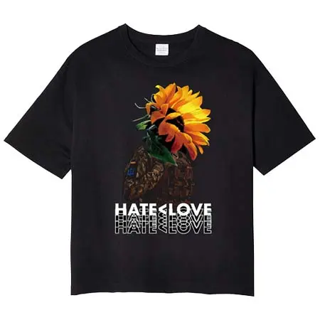love&hate(ラブ&ヘイト) “Sun Flower Soldier”BIG T-Shirt