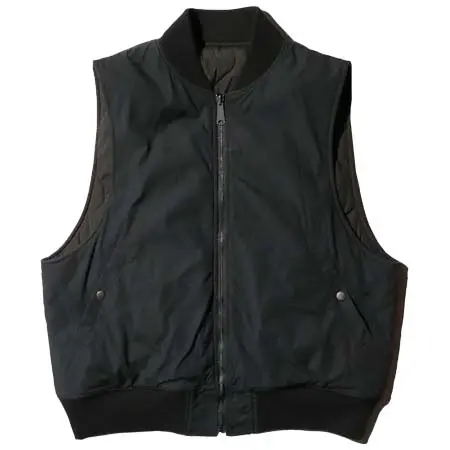 made in standard(メイドインスタンダード) BLACK MA-1 VEST REVERSIBLE