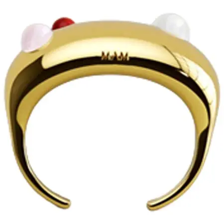 MAM Originals(マム) カラーストーンステートメントバングル（ゴールド）