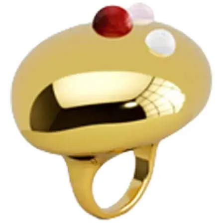 MAM Originals(マム) カラーストーンカクテルリング（ゴールド）