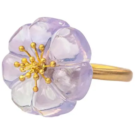 MARIE-HELENE DE TAILLAC(マリーエレーヌ ドゥ タイヤック) ラベンダークォーツ スモール “プラム・ブロッサム” リング