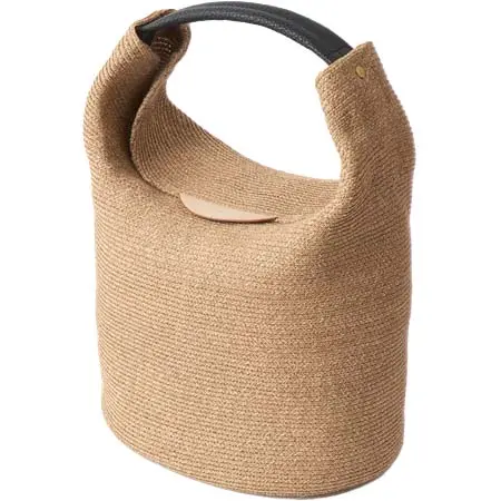mature ha.(マチュアーハ) paper abaca braid bag tall padded handle