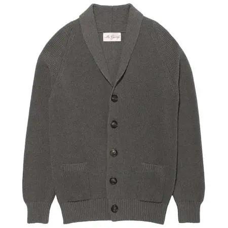 MC GEORGE(マックジョージ) コットン　ショールカラーカーディガン グレー