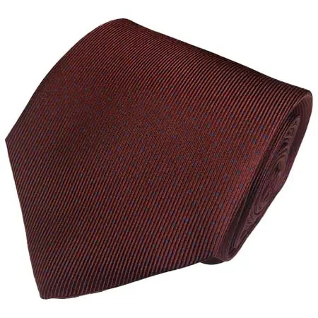 Merola(メローラ) SERIES ネクタイ ◆ ボルドー×ピンドット（ネイビー）《50オンス》