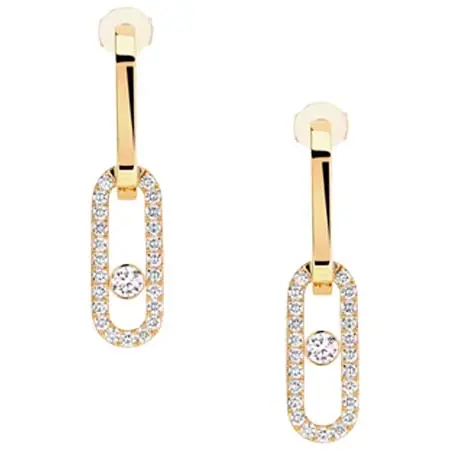 MESSIKA(メシカ) ムーヴ リンク イエローゴールド ダイヤモンド イヤリング