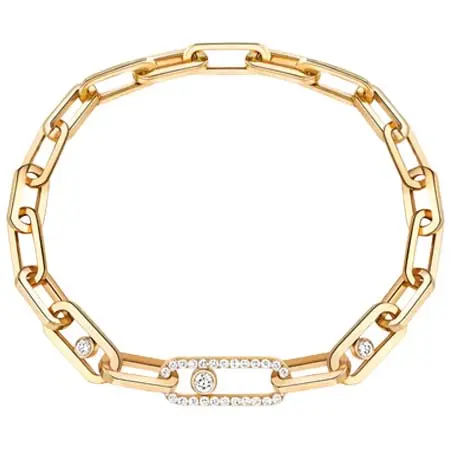 MESSIKA(メシカ) ムーヴ リンク イエローゴールド ダイヤモンド ブレスレット