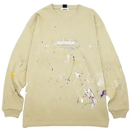 mindseeker(マインドシーカー) HAND PAINT & GRAFFITI L/S TEE / TAN