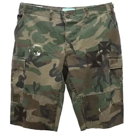 mindseeker(マインドシーカー) Vintage Remake Iron Cross Patch Camo Cargo Shorts / BROWN PATCH