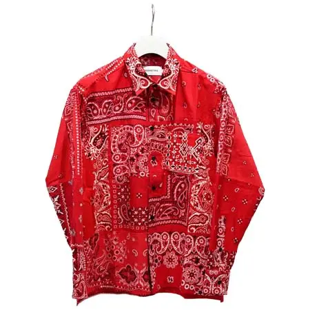 MIYAGI HIDETAKA(ミヤギヒデタカ) no10. RED Bandana shirt – size S –