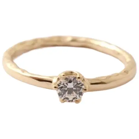 mollive(モリーヴ) FLAT SLENDER ENGAGEMENT RING-18KYG