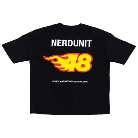 NERDUNIT(ナード ユニット) “FIRE48” Tシャツ | ブラック