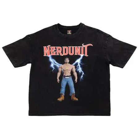 NERDUNIT(ナード ユニット) “RESURRECTION” ウォッシュドTシャツ | ブラック