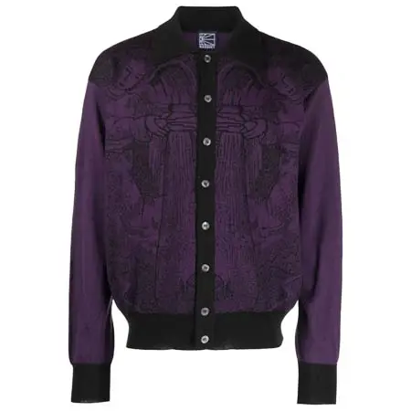 PACCBET(ラスベート) パターンインターシャ カーディガン