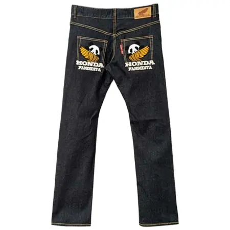 PANDIESTA JAPAN(パンディエスタジャパン) “WING LOGO”サガラ刺繍入りストレッチデニムパンツ