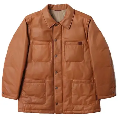 Papas(パパス) ステンカラーレザーブルゾン