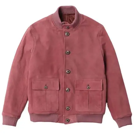 Papas(パパス) GOAT SUEDE スタンドカラーレザーブルゾン