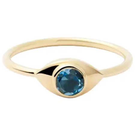 Poiray(ポアレ) 「マリハ」リング〈K18YG、ロンドンブルートパーズ〉