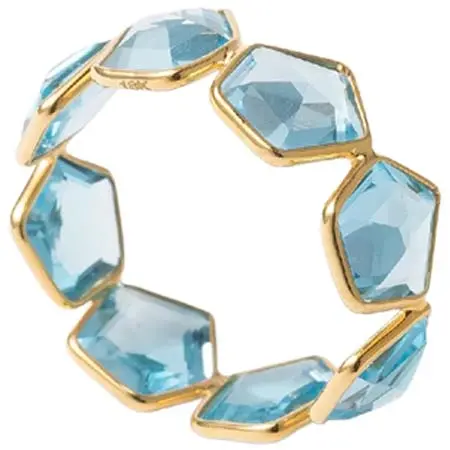 Poiray(ポアレ) 「エタニティ」リング〈K18YG、ブルートパーズ〉