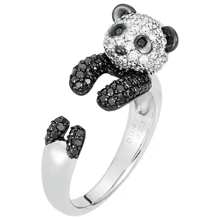 Ponte Vecchio(ポンテヴェキオ) K18WGブラックダイヤモンド/ダイヤモンドリング