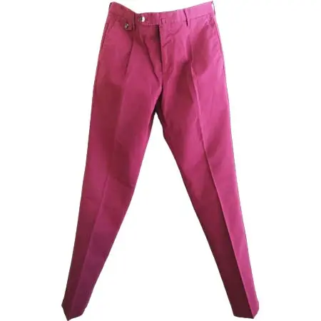 PT01(ピーティーゼロウーノ) PT TORINO コットン ストレッチ 1プリーツ パンツ (ボルドー) GENTLEMAN FIT